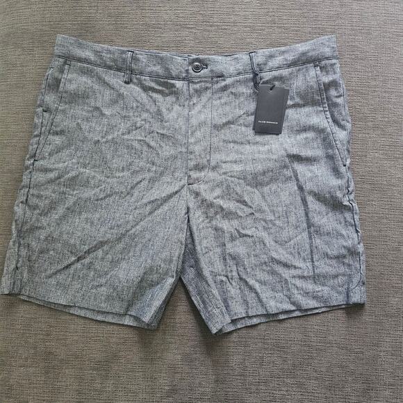 NWT Club Monaco Men's Blue Baxter Slim-Fit Chambray Shorts Size 36 - Picture 3 of 9